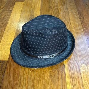 Old fashion fedora hat brown pinstripes new one size fits all